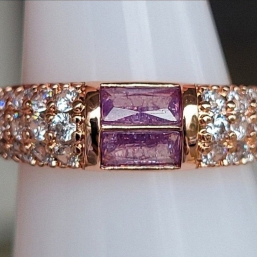 Sz 6 Amethyst, Rose Gold